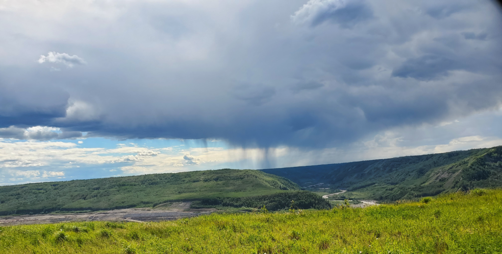 Rain ahead on the Alaska Highway