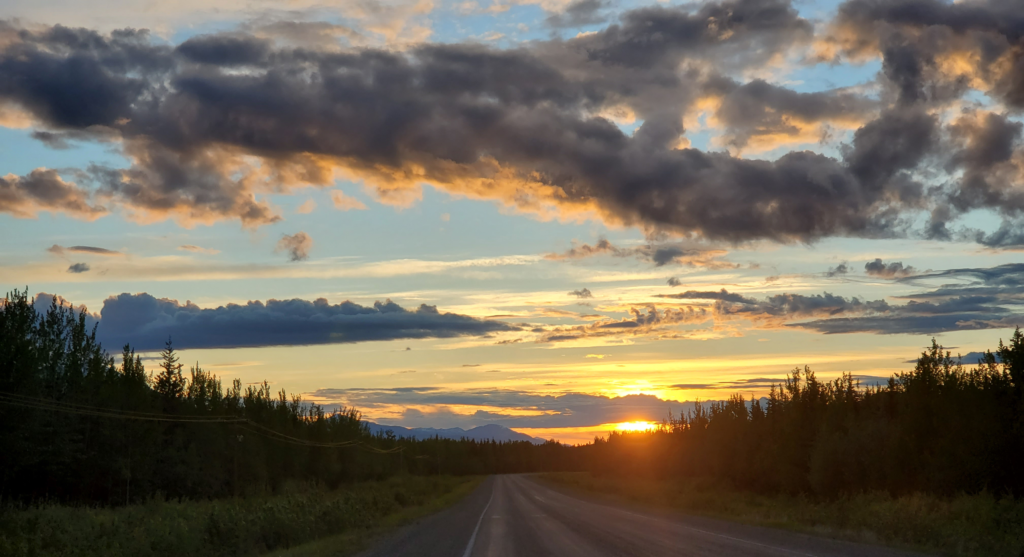 Late evening sky in the Yukon