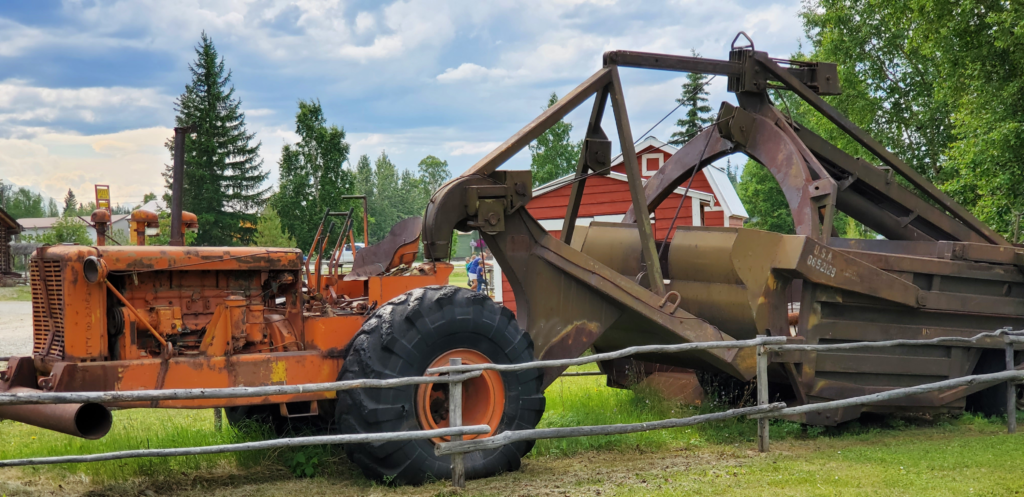 Scraper used in original Alaska Highway construction, Delta Junction