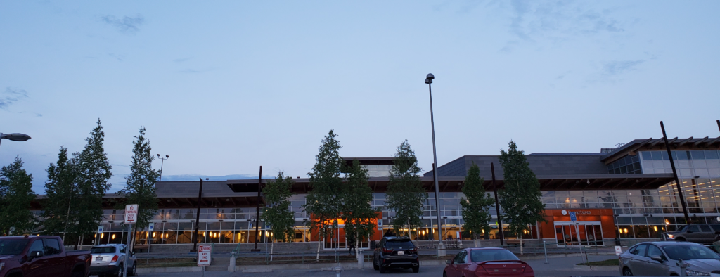 Terminal of Fairbanks Airport in the 1 AM daylight