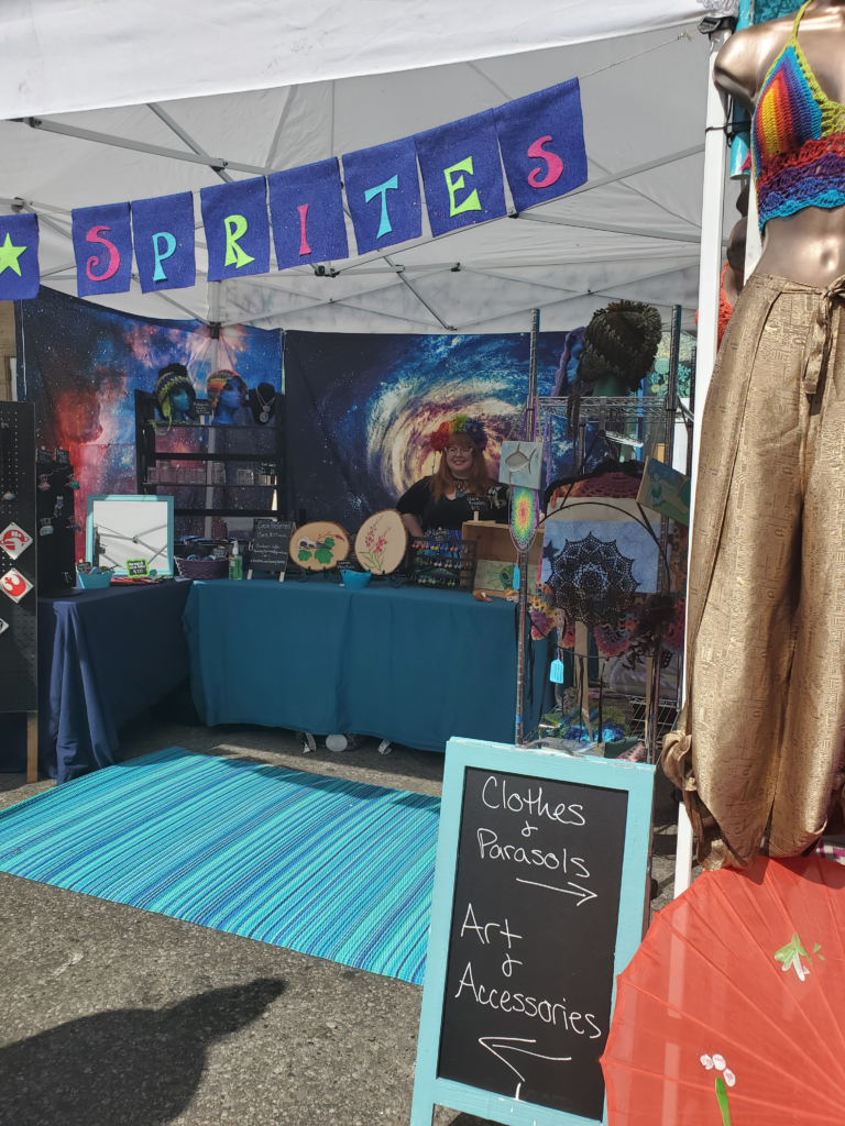 Fairbanks Summer Solstice street fair vendor.