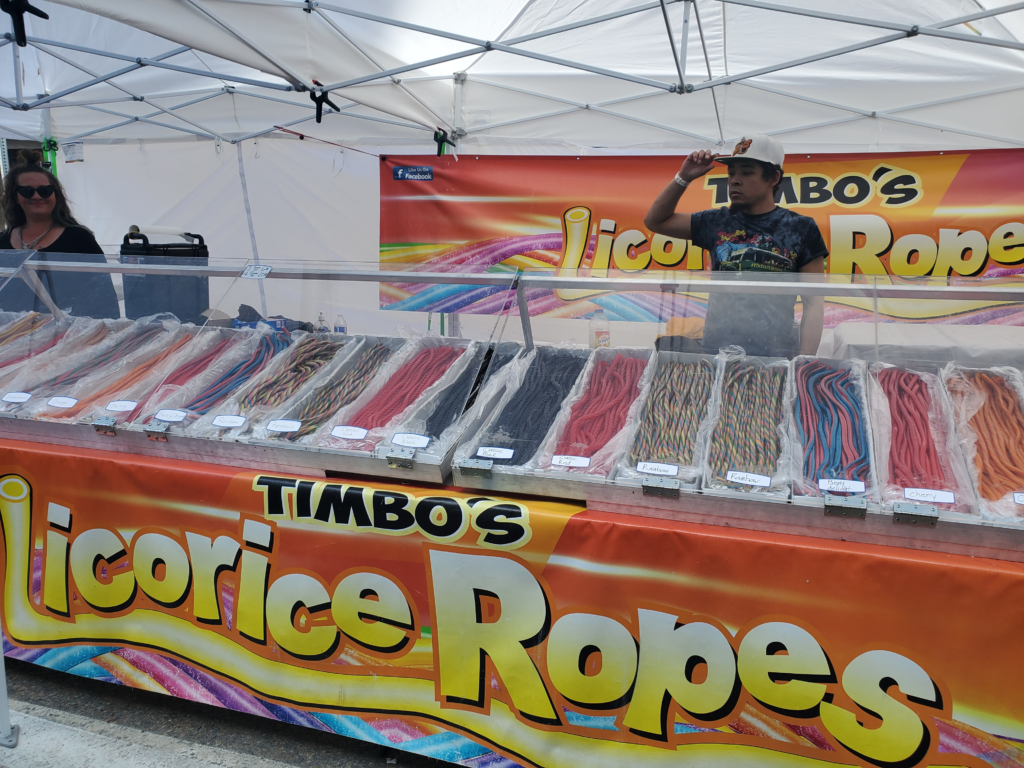 Fairbanks Summer Solstice street fair vendor. Give a diabetic enough rope...