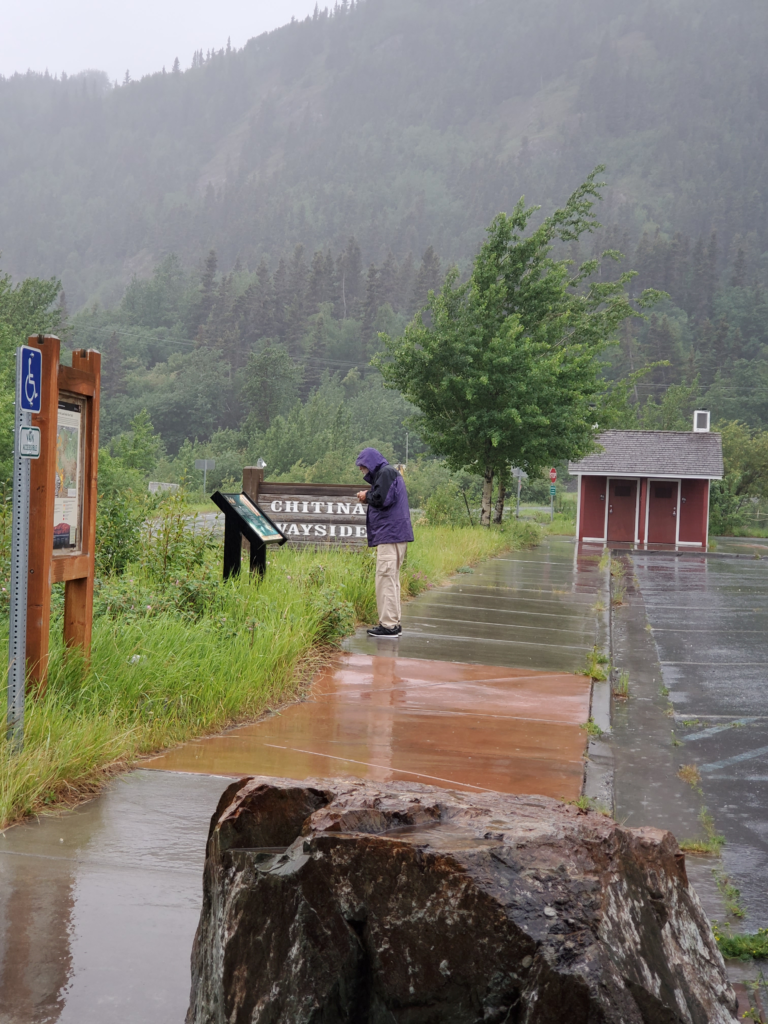 Rainy start to the day in Chitina, Alaska