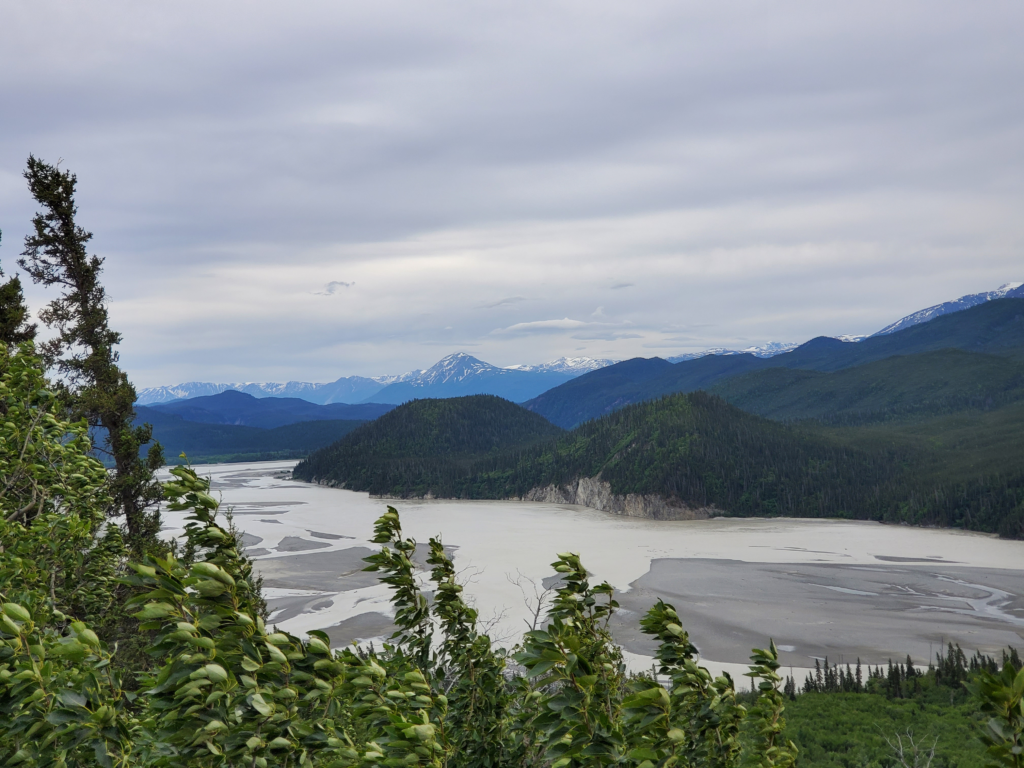 Upstream view of the Chitina River, near Chitina, Alaska.