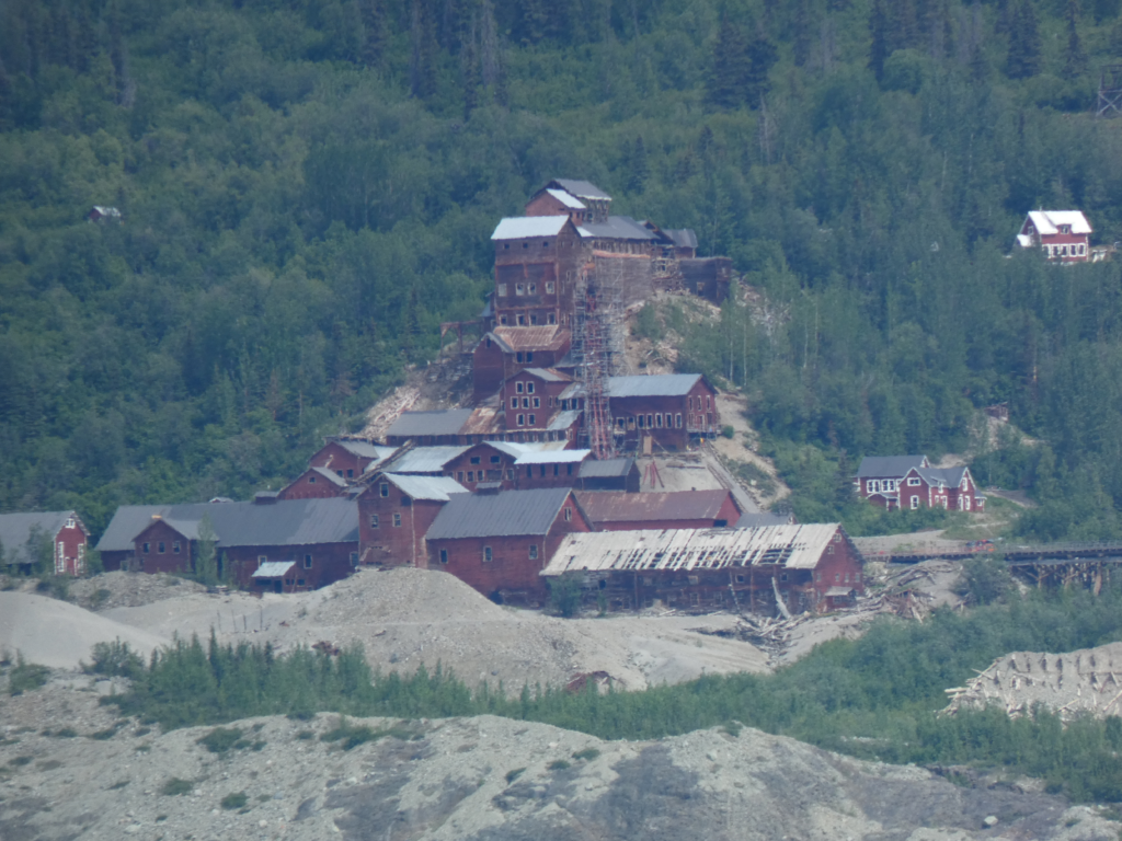 Kennecott Mill seen from the other side of the glacier.