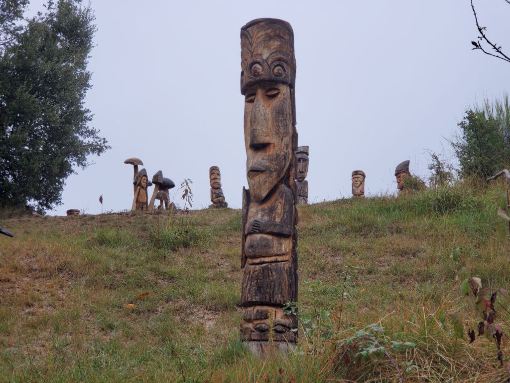 Totem pole garden