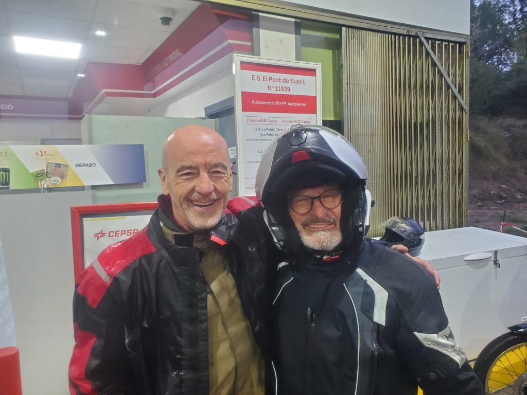 Catalonian (right) and German bikers