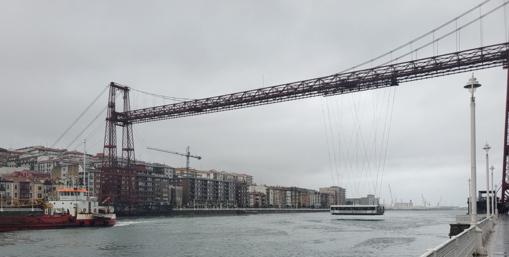 Viscaya Transporter Bridge. See the carrier at lower right?