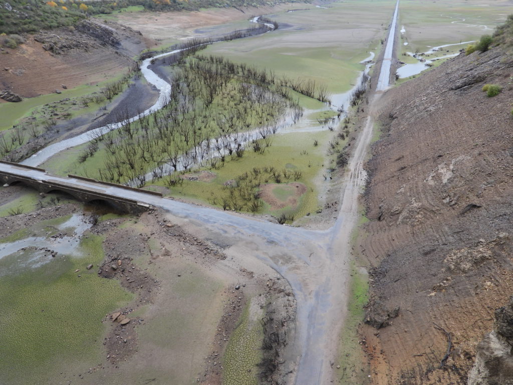 Normally flooded road and bridge