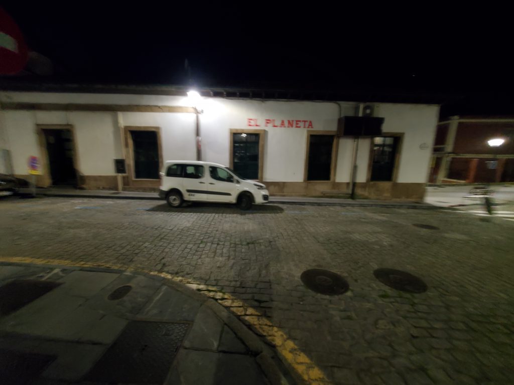 My car, in a zone that now is No Parking, looks rather lonely in the pre-dawn.