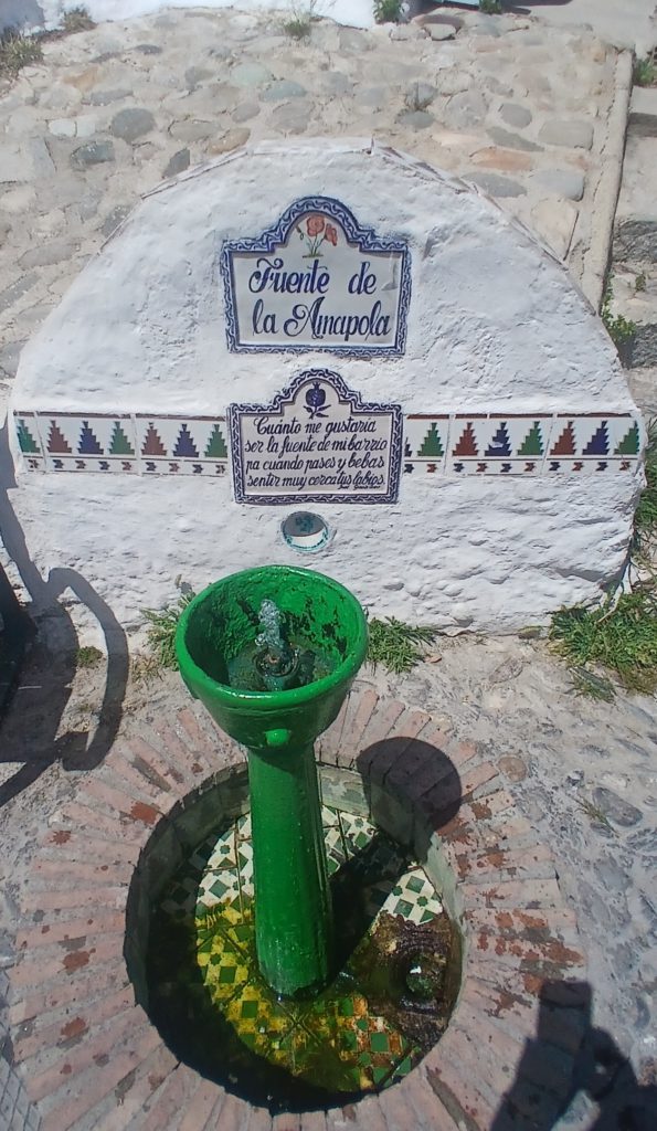 Street fountain on Sacromonte. Very important on a sunny day.