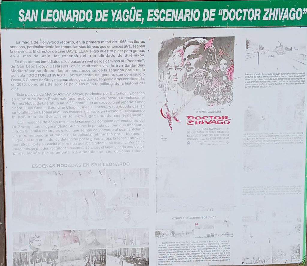 Historical sign commemorating the filming of a scene from Doctor Zhivago here