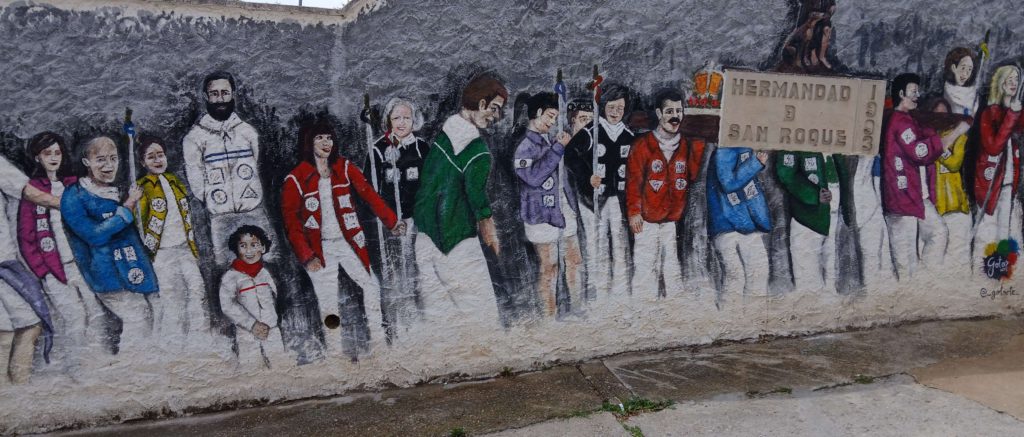 Community mural on the way up