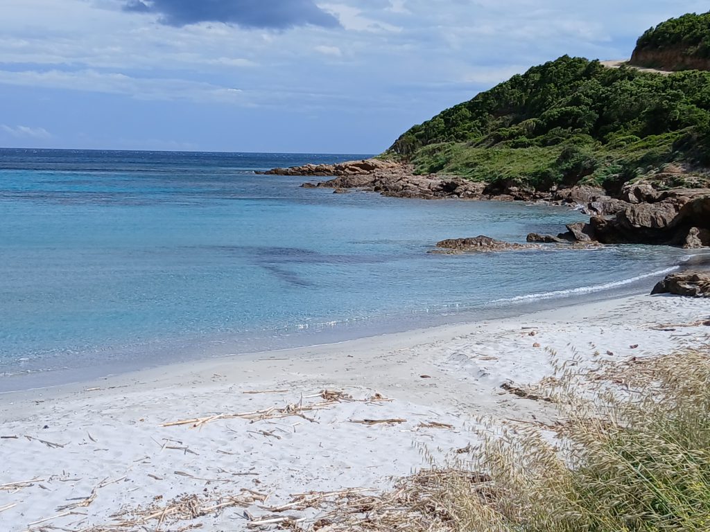 Off the beaten track Tamarone beach, where I swam